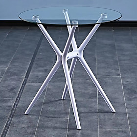 Bàn tiếp khách trong suốt TE1551-06G Nội thất Capta Bàn tư vấn mặt kính cường lực dày 8mm chân nhựa đúc pp màu trắng hoặc đen tại tp hcm