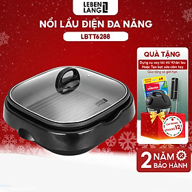 Mua Nồi lẩu điện đa năng  nướng lẩu 2in1 Lebenlang LBTT6288  1650W  4l  bảo hành 2 năm - hàng chính hãng
