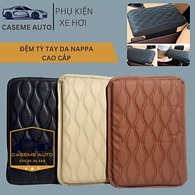 Đệm Tỳ Tay Ô Tô Xe Hơi Cao Su Non Nguyên Khối Bọc Da Nappa Cao Cấp Giúp Chống Mỏi Và Thư Giãn Lái Xe Đường Dài - Hàng Nhập Khẩu - Màu Nâu