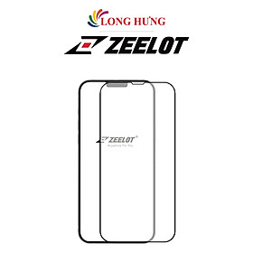 Dán màn hình cường lực Full viền chống vân tay Zeelot dành cho iPhone 15 Pro Max/15 Pro/15 Plus/15/14/13/12/11 - Hàng chính hãng