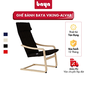 Mua Ghế Bành Phong Cách Bắc Âu BAYA VIKING ALVAR Khung Gỗ Ván Ép Chắc Chắn  Đệm Ngồi Vải Cotton Mềm Mại Êm Ái Và Kiểu Dáng Uốn Cong Đẹp Mắt 1053654