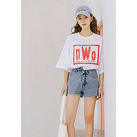 Áo Thun Nữ Đẹp Unisex Chữ nWo I4220