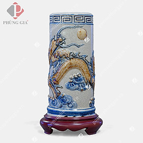 Mua Ống cắm hương  ống đựng nhang Men Rạn Nổi họa tiết RỒNG