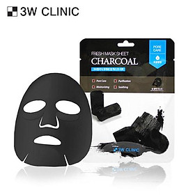 Mặt nạ chiết xuất từ than hoạt tính 3W CLINIC FRESH CHARCOAL MASK SHEET 10 miếng/hộp