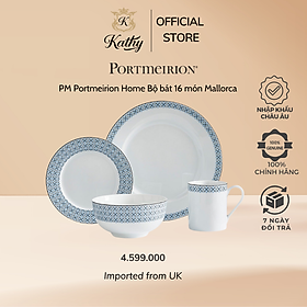 Portmeirion Home Bộ bát 16 món Mallorca Nhập khẩu Anh Quốc