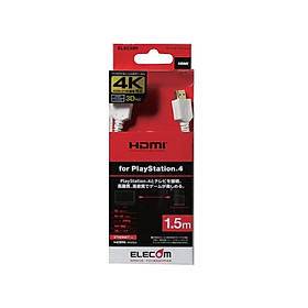 Cáp HDMI (PS4), 1.5m ELECOM GM-DHHD14ER15WH - Hàng chính hãng