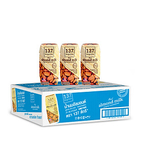 Thùng Sữa Hạt Hạnh Nhân Không Đường 137 Degrees (180ML x 36 Hộp)