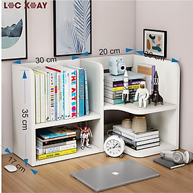 Mua Kệ Sách Để Bàn GS2 Chất Liệu Gỗ Nhựa Tối Ưu Không Gian  Chống Nước An Toàn Thân Thiện Môi Trường  Giá Sách Đa Năng Kích Thước 50*17*35 (cm)_Lốc Xoáy