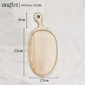 Khay gỗ ONGTRE tự nhiên hình tròn, chữ nhật, vuông, Nhiều kích thước, Gỗ Tần Bì nguyên khối, (Hàng VN)