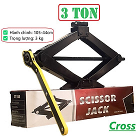 Kích nâng gầm xe ô tô - Kích lốp ô tô chữ A đầu bám xoay 360 độ - Tay siết lực cờ lê 17 tròng tự động