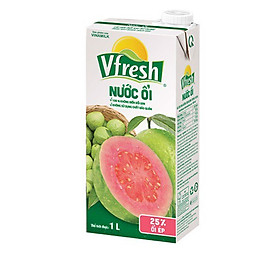 COMBO 4 HỘP NƯỚC VFRESH ỔI ÉP - HỘP GIẤY 1L