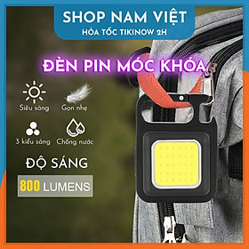 Hình ảnh Đèn Pin Móc Khóa Led COB Siêu Sáng Chống Nước, Kiêm Đồ Khui