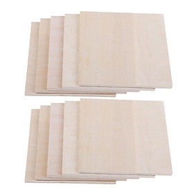 20 Pieces DIY Model Balsa Wood Sheet Wooden Plate Crafts Model 200x200x1.5mm