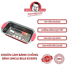 Khuôn nướng bánh mì chống dính có tay cầm silicon Uncle Bills KC0292