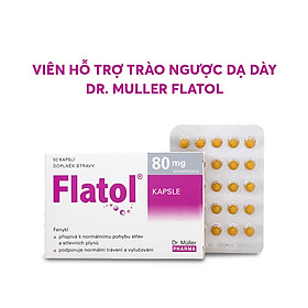Viên hỗ trợ trào ngược dạ dày Flatol Dr Muller giảm đầy hơi, co thắt ruột, hỗ trợ tiêu hóa [Nhập khẩu Châu Âu]