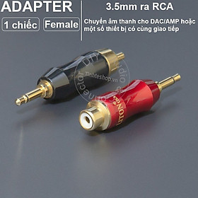 Mua Giắc chuyển 3.5 mono đực sang AV RCA cái dùng cho DAC AMP Fiio Chord Mojo Kaiyin .v.v. - DIY 3.5mm Male to RCA Female Adapter