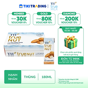 Thùng 48 hộp Sữa hạt Hạnh nhân TH True NUT 180ml