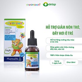 FITOBIMBI GAS – SIRO THẢO DƯỢC CHUẨN HÓA CHÂU ÂU GIÚP GIẢM ĐẦY HƠI, NÔN TRỚ CHO TRẺ (30ML)