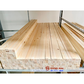 [MS103] Thanh gỗ thông vuông 2cm x 2cm x dài 1m + láng mịn 4 mặt