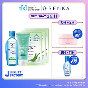 Bộ sản phẩm dành cho da mụn Senka (A.L.L Clear Water Fresh 230ml+SRM Acne Care 100g+Mặt nạ 25mlx3)_95121