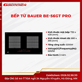 Bếp từ tiết kiệm điện năng, an toàn khi sử dụng BAUER BE-56GT PRO - Hàng chính hãng