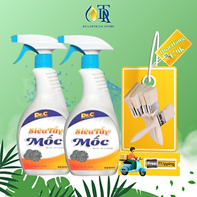 Combo Tẩy Mốc Quần Áo,Tẩy Mốc Tường,Tẩy Mốc Gioăng Cao Su Máy Giặt,Tẩy Mốc Nệm Gối Siêu Sạch,Tẩy Khe Cửa Ố Đen Dr.C 300ml