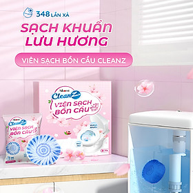 Viên thả bồn cầu CleanZ sạch khuẩn thơm mát tẩy sạch mảng bám khử mùi diệt vi khuẩn toilet thế hệ mới hương đào 50g/gói - Viên lẻ
