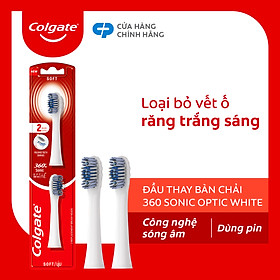 Bộ 2 Đầu thay bàn chải điện Colgate Sonic 360 Charcoal