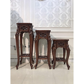 Mua Kệ hoa tân cổ điển điêu khắc họa tiết hai mặt chỉ trắng hoặc chỉ bạc. Đa dạng về mẫu mã  kích thước  màu sắc (Kệ trang trí)