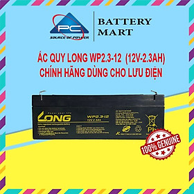 Ắc Quy LONG WP2.3-12 12V 2.3AH Chính Hãng Dùng Cho Lưu Điện Cửa Cuốn, Cân Điện Tử, UPS,...