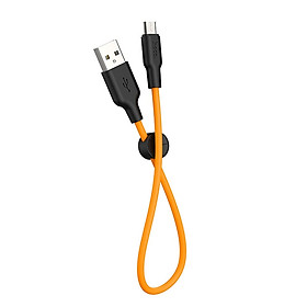 Mua Cáp Sạc Hoco X21 Plus Micro (25 cm) + Tặng Dây Quấn Cáp - Hàng Chính Hãng