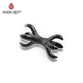 Charm si đính đá xỏ hạt 2 đầu - Ngọc Quý Gemstones