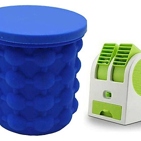 Mua Cốc làm đá thông minh tiện dụng tặng Quạt điều hòa mini khay đá 2 cửa