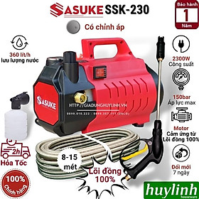 Mua Máy xịt rửa xe có chỉnh áp Sasuke SSK230 - Công suất 2300W - Motor cảm ứng từ lõi đồng 100% - Áp lực tối đa 150 bar  Sasuke SSK-230