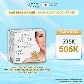 Hình ảnh Viên uống trắng da giảm nám chống nắng Nucos White 60 viên