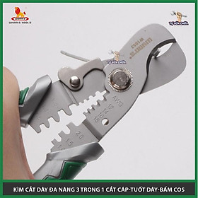 Mua Kìm cắt dây đa năng cao cấp 3 trong 1 Wynn s 7inch/175mm (Cắt cáp-Tuốt dây-Bấm cos) hàng chính hãng loại xịn