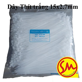 Mua DÂY THÍT TRẮNG nhựa  DÂY THÍT BUỘC HÀNG loại tốt kích cỡ 15cm x 2.7mm