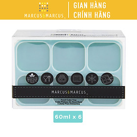 Khay silicon trữ đông đồ ăn dặm cho bé Marcus & Marcus - Ollie (60ml x 6 ngăn)