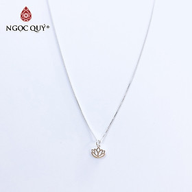 Dây chuyền bạc mặt hoa sen - Ngọc Quý Gemstones