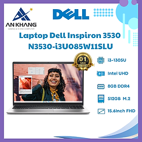 Mua Laptop Dell Inspiron 15 3530 N3530-VGA Intel UHD Graphics(Intel Core i3-1305U | 8GB | 512GB | Intel UHD | 15.6 inch FHD | Win 11 | Office | Bạc) - Hàng Chính Hãng - Bảo Hành 12 Tháng