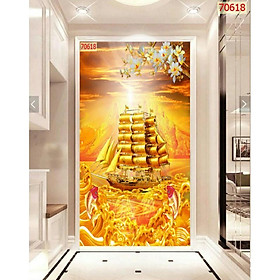 Mua Tranh dán tường thuận buồm xuôi gió KT ngang 0.8m*1.25m có keo sẵn