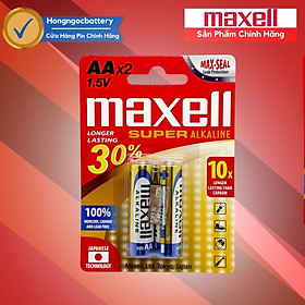 Vỉ 2 Viên Pin AA , Pin AAA 1,5V Maxell Super Alkaline Bền gấp 10 Lần - Hàng chính hãng - Pin AA ( Tiểu )