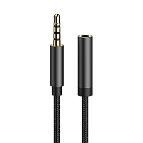Lanston 3.5mm audio extension cable anchor game dedicated male to female 1 meter long national American standard universal mobile phone tablet laptop car AUX audio extension cable black
