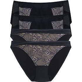 Combo 4 Quần Lót Nữ Fancies Brief & Boxer Panty Viviane QLP0118_C402 - Đen