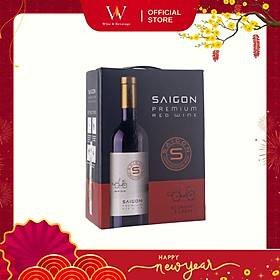 Rượu vang đỏ Saigon Premium hộp 3 Lít 13%