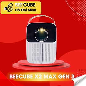 Máy Chiếu Mini BEECUBE X2 MAX "GEN 3 2023" Hệ Điều Hành Android + Kết nối Điện thoại + Full HD 1080 - Hàng Chính Hãng (Nâng cấp độ sáng gấp đôi so với X2 MAX phiên bản cũ)