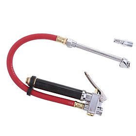 Truck Tire Inflator Gauge  Air Red Compressor Hose with Connector