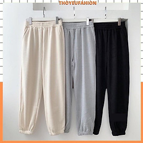 (Ảnh thật) Quần joggers bo gấu nhung tăm hàng chuẩn loại 1 chất siêu đẹp