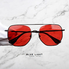 Kính Râm, Kính Mát Nam Nữ Mắt Đỏ Vuông To Hàn Quốc - BLUE LIGHT SHOP