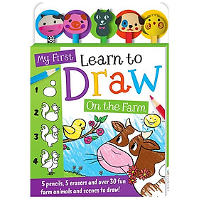 [Download Sách] My First Learn To Draw: On The Farm 5-Pencil Set